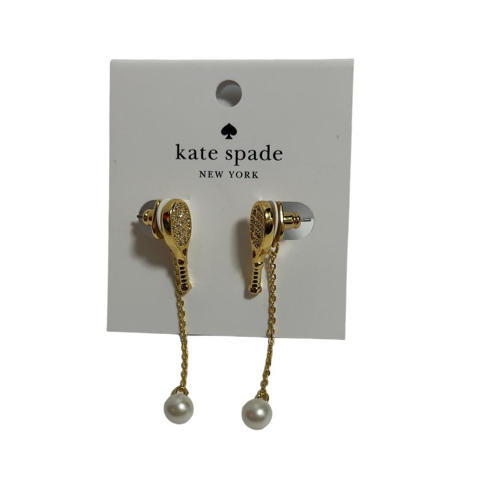 Kate Spade Queen Of The Court Tennis Linear Earrings